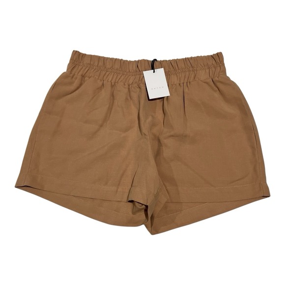 WT Hatch Maternity Asher Linen Shorts Size 2 Sandstone Pull-On‎ MSRP $148 - Picture 1 of 13